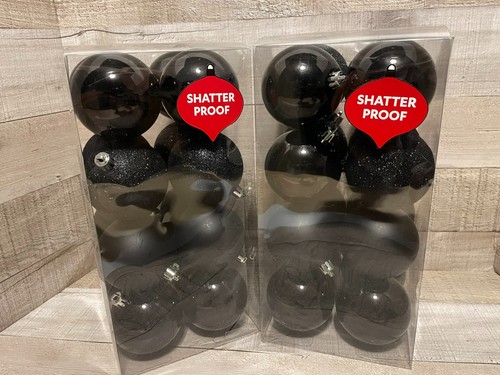 Christmas black tree ornaments - black,