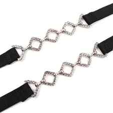 Ladies replacement bra straps 1 pair in silver coloured, New