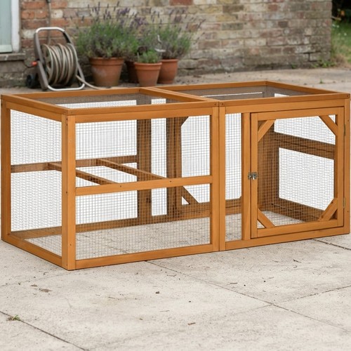 Wooden chicken coop with - chicken,