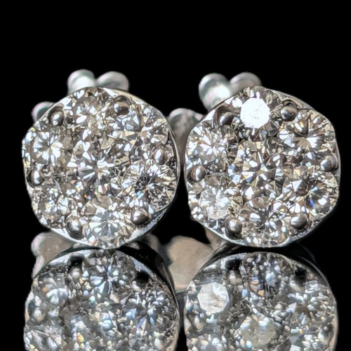 Vintage diamond cluster - cluster, 14k