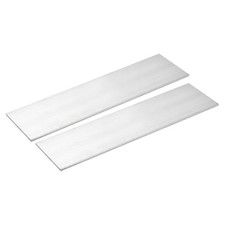 2pcs Aluminum Flat Bar Brushed
