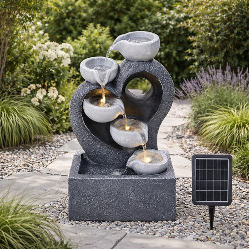 Solar water fountain 45cm - solar,
