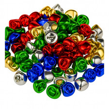 80 Mini Jingle Bells – 15mm Craft Bells for Christmas Decorations, DIY Wrapping