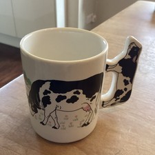 Enesco ceramic cow coffee tea - coffee,