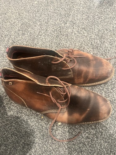 Men brown leather shoes - leather,