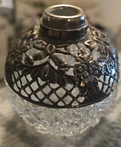 Antique silver plate - plate, glass