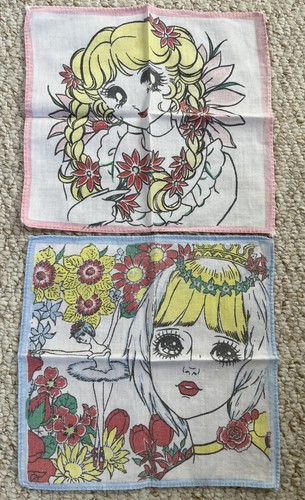 Two vintage retro - retro, handkerchief