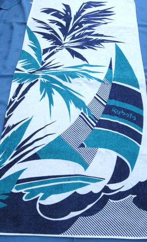 Vintage 80s beach - bath, cotton