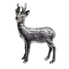 Roe Buck Deer Pin Badge Pewter