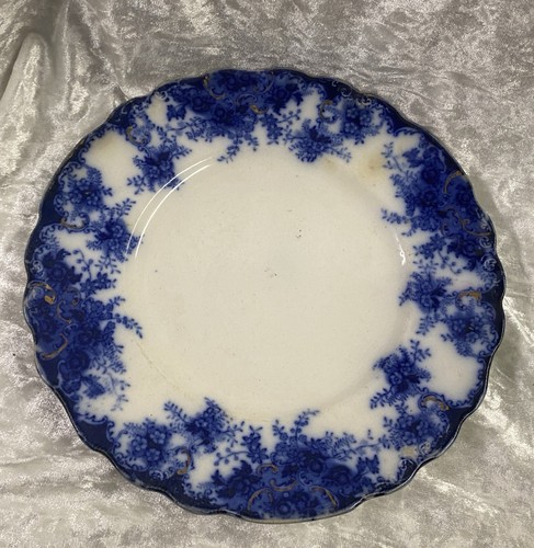 Antique flow blue plate - antique,