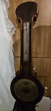 A Vintage Berometer In Wooden Case Spares Or Repair See Photos For Condition