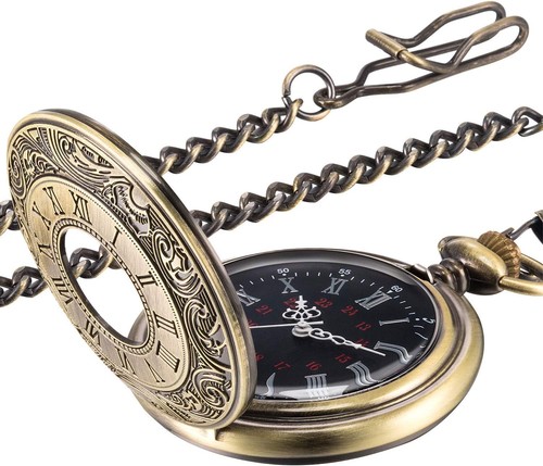Vintage pocket watch steel - vintage,