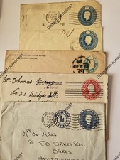 Vintage Postal Stationery Envelopes British and US 1800-1900 Embossed