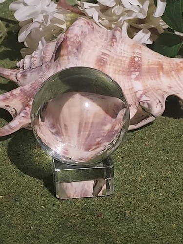 Clear crystal ball 90mm - crystal,