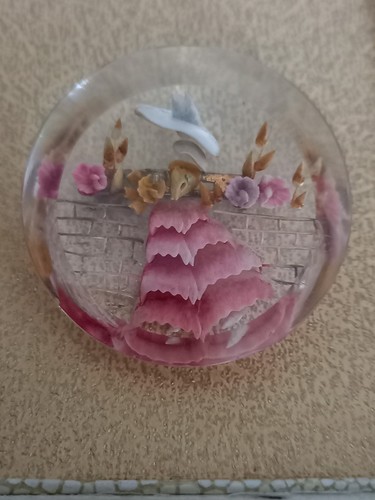Vintage reverse carved lucite - reverse,