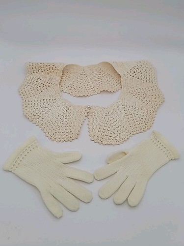Vintage crochet lace collar - vintage,