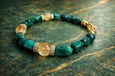 Natural Malachite & Citrine