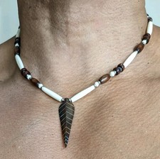 Mens spear head necklace,yak