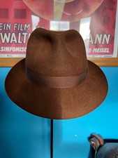 Fedora Hat CHRISTYS' LONDON 100% Wool Felt Size 58 Brown Handmade