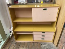 Schreiber Vintage Wooden Drawers Sideboard Shelves Unit