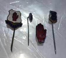 Various Red Hand Of Ulster  Pin Badges / Badges ( Johnston Belfast) Vintage