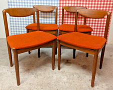 Set of 4 Stunning MCM Retro Teak Meredew Kitchen Dining Chairs Mid Century