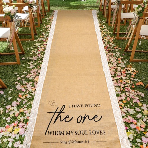 Tondiamo burlap aisle runner - burlap,