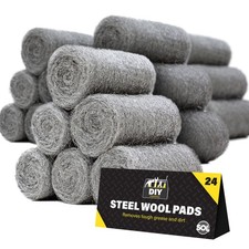 24pk Steel Wire Wool Pads