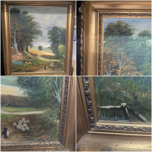 Antique oil painting - oil,