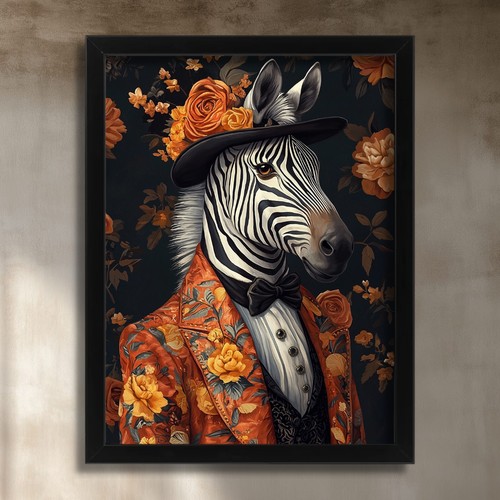 Zebra suit art - zebra,