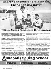 1988 Annapolis Sailing School Boat Yacht Maryland vintage Print AD