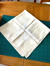 Vintage Geraniums & Lupins Stamped Tablecloth For You to Embroider - 42" - No 13