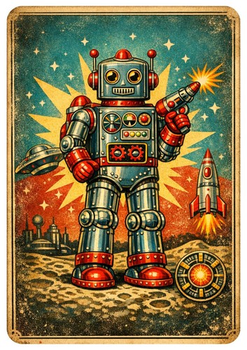 Vintage Robot Art Print?