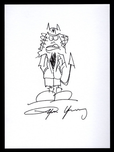 Angus young hand signed - young,