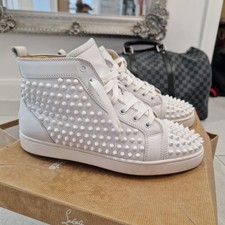 Authentic Christian Louboutin Leather Studded High Tops Size 7.5 With Receipt