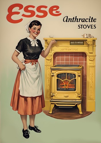 Esse stoves lady girl cleaning - stoves,