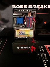 Robert Lewandowski Memorabilia Auto /15 Obsidian Soccer 23/24 Barcelona shirt No