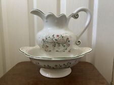 Very Rare Johnson Brothers Eternal Beau Vintage Wash Stand Jug and Bowl Set