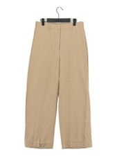 COS Women's Suit Trousers UK 8 Cream Silk with Cotton Wide-Leg Dress Pants