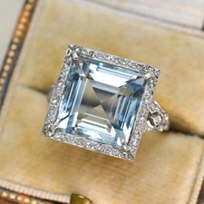 3.85 Ct Asscher Cut Aquamarine