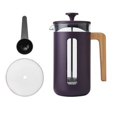 La Cafetiere 'Pisa' 8 Cup Cafetiere, Purple with Wooden Handle 1L