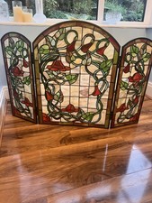 STAINED GLASS FIRE SCREEN ART