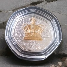 Rare 2024 King's Coronation Jubilee 50p Coin In Capsule Limited Edition