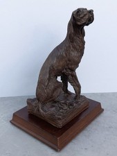 GUN DOG * IRISH SETTER ? * BRONZE EFFECT RESIN * GEOFFREY TINEY * 1977 FIGURINE