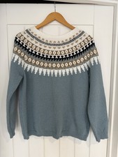 Fair Isle Women’s Sweater Jumper UK L 
