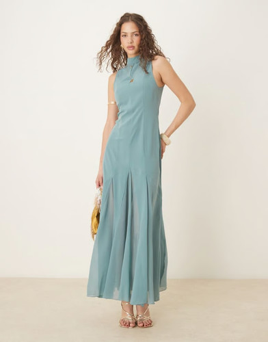 Asos design high neck maxi - high,