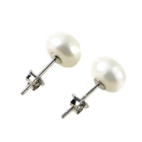 Freshwater pearl stud earrings - stud,