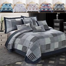 3 PCS Patchwork Bedspread
