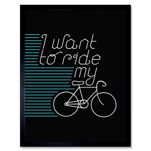 Want ride bike - ride, wall