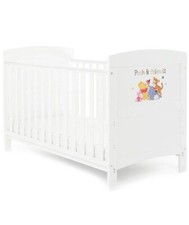 Obaby Disney Inspired Winnie the Pooh Cot Bed – Pooh & Friends  With Mattress